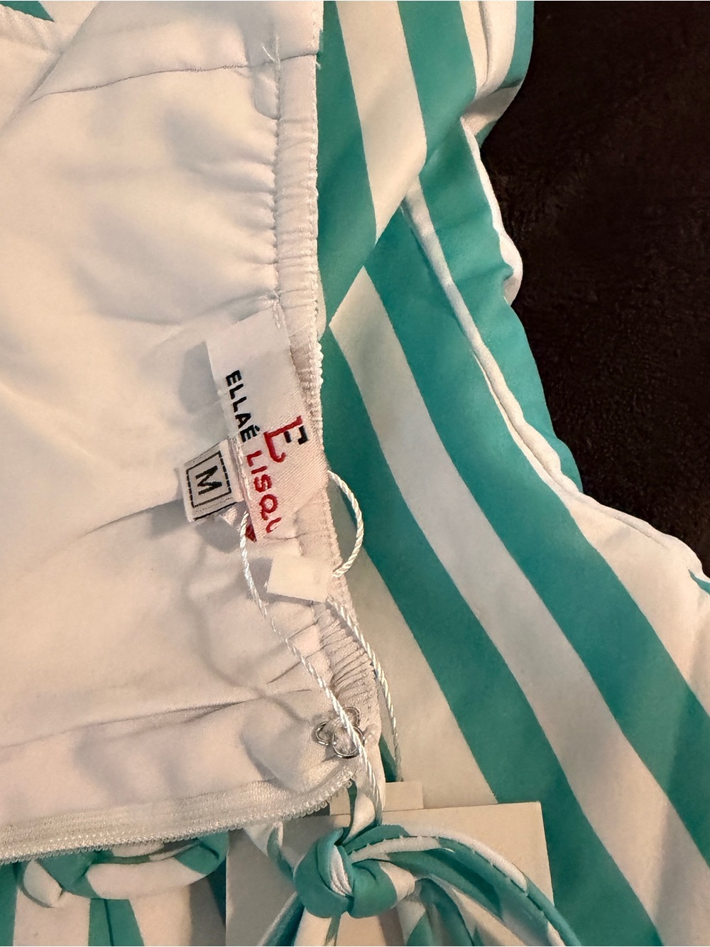 Ellalisque teal & white puffer dress - Picture 3 of 5